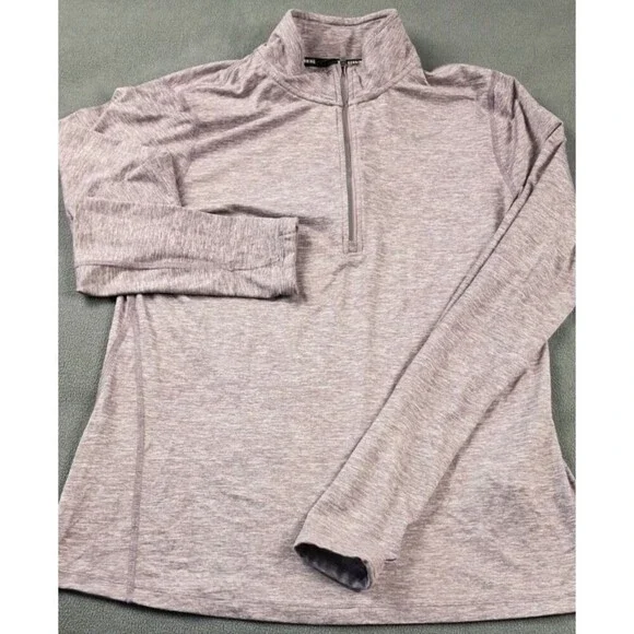 Nike Women’s Medium Dri-FIT ½ Zip Running Top Gray Long Sleeve Reflective - Picture 2 of 16